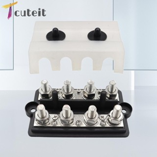 Tcuteit M10 M8 บอร์ดบัสบาร์ 4 ช่องทาง 48V 150A สําหรับเรือ RV