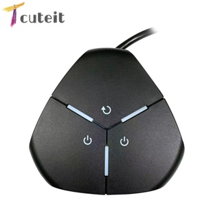 Tcuteit TEUCER สวิตช์ปุ่มกดพาวเวอร์ กันน้ํา 1.6 เมตร สําหรับคอมพิวเตอร์ตั้งโต๊ะ