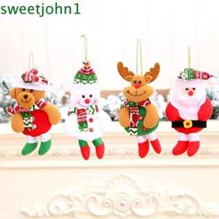Sweetjohn จี้ตุ๊กตาน่ารัก ผ้ากํามะหยี่ขนนิ่ม สําหรับตกแต่งบ้าน คริสต์มาส