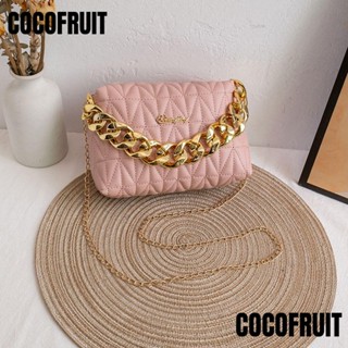 Cocofruit กระเป๋าสะพายไหล่ กระเป๋าคลัทช์ หนัง PU ลําลอง สําหรับผู้หญิง