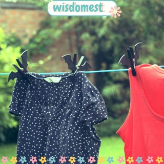 WISDOMEST 2 ชิ้น คลิปกระเป๋า, ไม้หนีบผ้า, ใหม่ กันลื่น สีดํา กันลม มินิ หมุดเสื้อผ้า สําหรับกลางแจ้ง