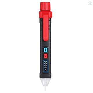 TASI Electric Testing Pen Multifunctional Non-contact AC Voltage Tester Pen with Sound and Light Alarm 12V/48V～1000V Digital Voltage Detector Pen with Flashlight Function