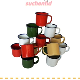 Suchenhd ถ้วยโลหะสแตนเลส 150 มล. ถ้วยกาแฟสีสันสดใส