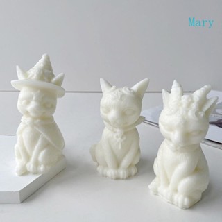 Mary แม่พิมพ์ซิลิโคนเรซิ่น รูปแมว 3D สําหรับทําเทียน แฮนด์เมด DIY