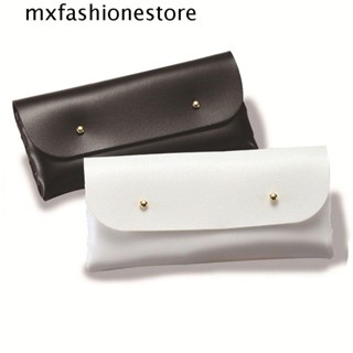 Mxfashione กระเป๋าแว่นตากันแดด หนัง PU กันน้ํา สีขาว สีดํา สไตล์เกาหลี สําหรับผู้ชาย