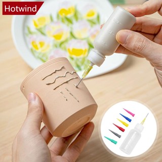 Hotwind ขวดบีบโคลน เพ้นท์สี เซรามิค 50 มล. พร้อมหัวฉีด DIY D4E6