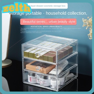 Zelth กล่องเก็บเครื่องสําอาง อายไลเนอร์ ดินสอ แปรงแต่งหน้า 3 ชั้น อะคริลิค 3 ชิ้น