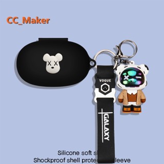 For SoundPeats H2 Case Cartoon Bear Keychain Pendant SoundPeats H2 Silicone Soft Case Creative Astronaut Cute SoundPeats Free2 / SoundPeats T2 Shockproof Case Protective Cover