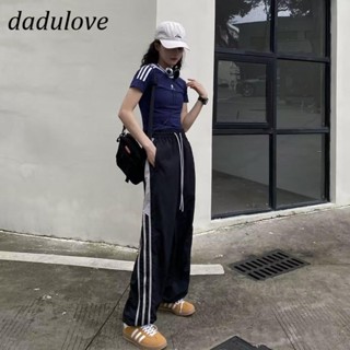 DaDulove💕 New American Ins High Street Striped Sports Casual Pants Niche High Waist Wide Leg Pants Trousers