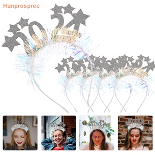 Hanprospree&gt; ที่คาดผม รูปมงกุฎ ดาว กลิตเตอร์ พร็อพถ่ายรูป สําหรับปาร์ตี้ปีใหม่ 2024