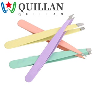 Quillan แหนบคิ้ว มืออาชีพ คุณภาพสูง ความงาม ใบหน้า ไม่เป็นอันตราย เอียง &amp; ปลายแหลม เครื่องมือแต่งหน้า คิ้ว คลิป