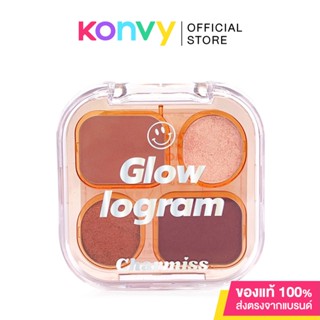 Charmiss Glowlogram Eyeshadow Palette 4g #02 Peach Energy ชาร์มิสส์ สัมผัสใหม่ของอายแชโดว์รูปแบบเนื้อโมจิเจ้าแรกในไท...