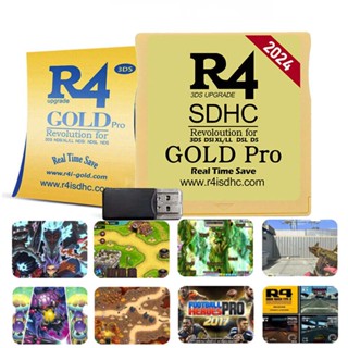  R4 Game Card Burning Card COM Gold Card 2024 for DS/3DS-2DS/Revolution Ink Cartridge with USB Adapter