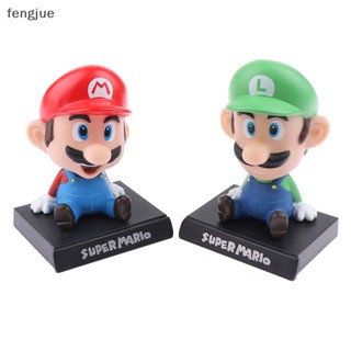 Fengjue Bros Luigi โมเดลตุ๊กตาฟิกเกอร์การ์ตูนอนิเมะ เขย่าหัวได้ ของขวัญคริสต์มาส สําหรับตกแต่งรถยนต์