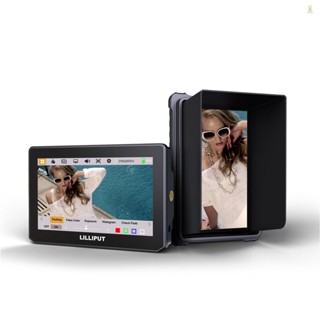 Flt LILLIPUT T5 มอนิเตอร์กล้องวิดีโอ หน้าจอสัมผัส 5 นิ้ว 4K 60Hz 1080P Full HD 1000:1 คมชัด HDMI 2.0 HDR 3D LUT พร้อมแจ็คหูฟัง 3.5 มม. อะแดปเตอร์โคลด์ชู เกลียว 1/4