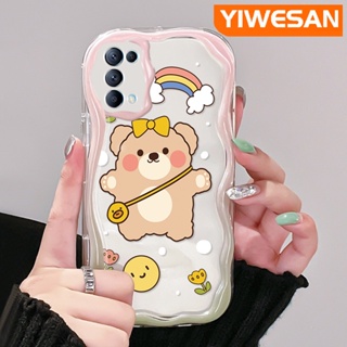 เคสโทรศัพท์มือถือ ซิลิโคนนิ่ม ใส กันกระแทก ลายการ์ตูนหมีน่ารัก สร้างสรรค์ สําหรับ OPPO Reno 5 5G Reno 5K 5G Find X3 Lite