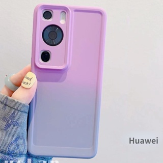 เคสซิลิโคนนิ่ม ไล่โทนสี กันกระแทก สําหรับ Huawei P30 40 50 60 Pro P30 Lite P40Pro Plus