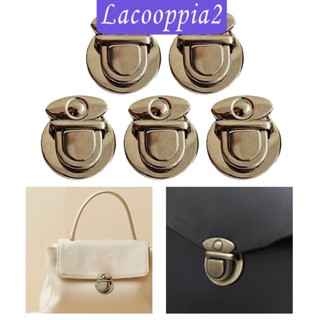 [Lacooppia2] ตัวล็อกกระเป๋าหนัง โลหะ ทนทาน สําหรับซ่อมแซมกระเป๋าสตางค์ DIY 5 ชิ้น