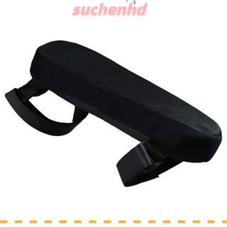 Suchenhd ที่พักแขน เมมโมรี่โฟม หัวเข็มขัดคงที่ ที่พักแขน สบาย เก้าอี้เกมมิ่ง เบาะรองนั่ง สีดํา บ้าน