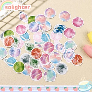 Solighter สติกเกอร์ ลายการ์ตูนดาวเคราะห์อวกาศ สําหรับตกแต่งสมุด DIY