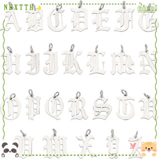 Nextth จี้ตัวอักษร A-Z โลหะ สเตนเลส สีเงิน แฮนด์เมด สําหรับคนรักงานหัตถกรรม