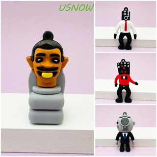 Usnow พวงกุญแจ PVC ลายการ์ตูนอนิเมะ Skibidi Bop Bop Camara Man Skibidi สําหรับห้องน้ํา