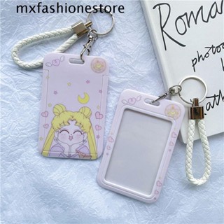 Mxfashione กระเป๋าใส่บัตร ลายการ์ตูนเซเลอร์มูนน่ารัก พร้อมสายคล้อง แบบพกพา