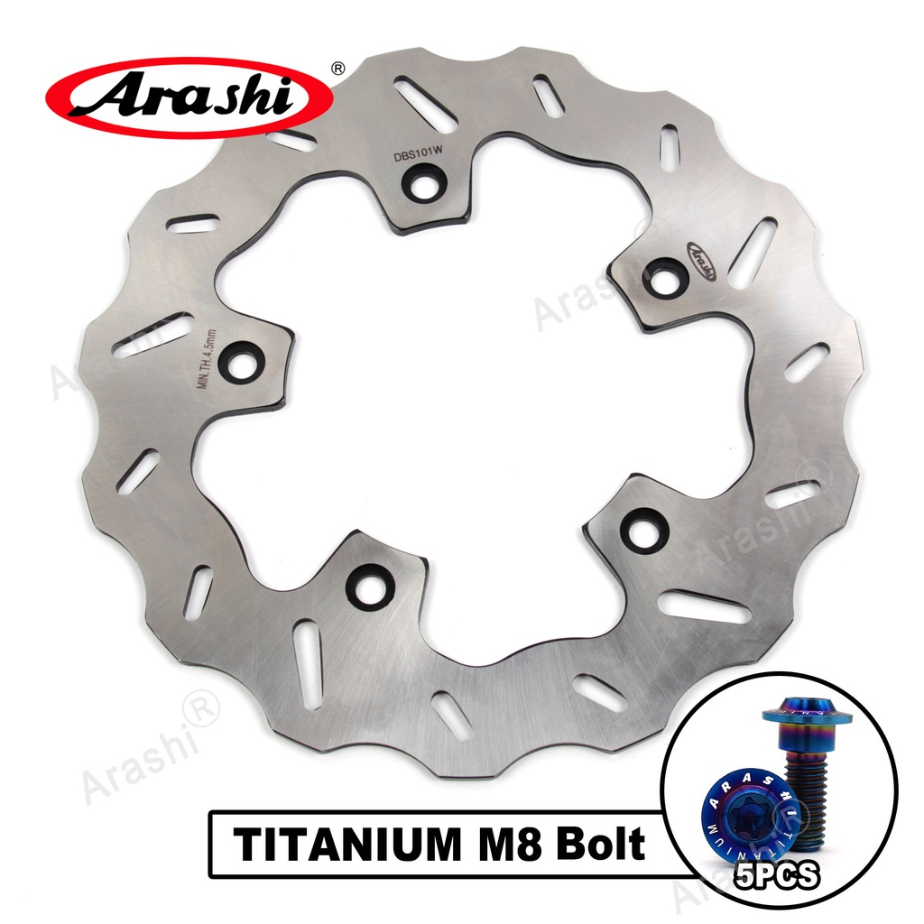 Arashi 282 มม.CNCด้านหลังเบรคดิสก์โรเตอร์สําหรับYAMAHA XP T-MAX ABS 560 2020 / XP560 TMAX TECH MAX ABS 560 2020 2021 รถจักรยานยนต์TMAX530 XP530 2012 2013 2014 2015