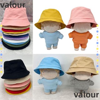 Valour หมวกฟางลําลอง ผ้ากํามะหยี่ขนนิ่ม สีแคนดี้ แฟชั่น สําหรับตุ๊กตาสัตว์