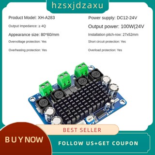 【hzsxjdzaxu】บอร์ดขยายเสียงสเตอริโอ Xh-a283 100W+100W DC12-24V