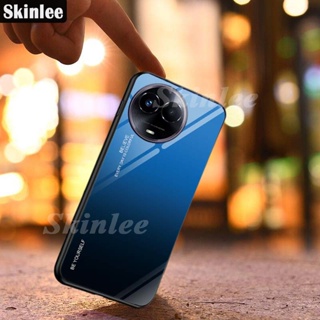 สําหรับ Realme 11 Pro Plus 11X เคสกระจกนิรภัย ป้องกัน ไล่ระดับสี เคสแข็ง เคสโทรศัพท์ สําหรับ Realme11 Pro Plus