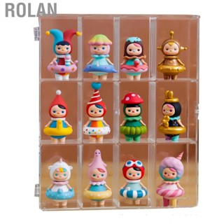 Rolan Figure Display Cabinet Doll Transparent Fashionable Lock Catch Figurine Holder Stand for Anime Lovers