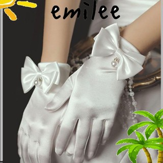 Emilee ถุงมือเต้นรําซาติน คอสเพลย์ สําหรับงานปาร์ตี้