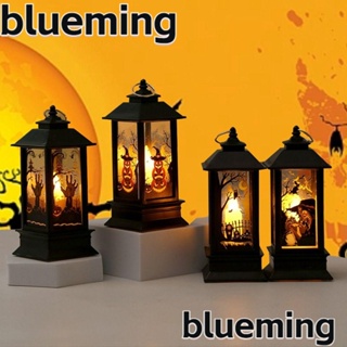 Blueming2 โคมไฟ LED รูปปราสาทฟักทองฮาโลวีน แบบพกพา สําหรับตกแต่งปาร์ตี้ฮาโลวีน