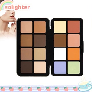 Solighter พาเลทคอนซีลเลอร์ บลัชออน ไฮไลท์ เนื้อครีม 12 สี 16 สี