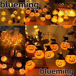 Blueming2 สายไฟ LED 10 ดวง รูปฟักทอง ประดับกลิตเตอร์ พลาสติก สําหรับแขวนตกแต่งปาร์ตี้ฮาโลวีน