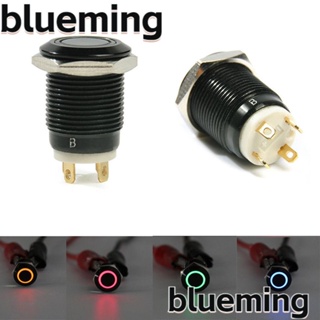 Blueming2 ปุ่มกดสวิตช์ชั่วขณะ โลหะอลูมิเนียม 12 มม. 12V 4Pin