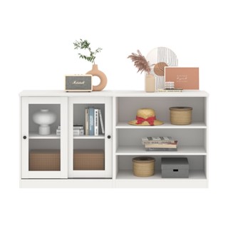 [กทม. 3-5 วัน ส่ง] Koncept furniture ตู้เตี้ย รุ่น Moneta สีขาว
