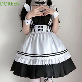 Doreen เครื่องแต่งกายแม่บ้าน น่ารัก สไตล์โลลิต้า สําหรับผู้หญิง ปาร์ตี้