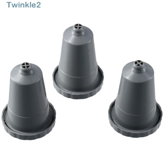 Twinkle หม้อกรองกาแฟ พร้อมช้อน และแปรง ใช้ซ้ําได้ 3.3 นิ้ว 3 ชุด สีเทา 5 ชิ้น