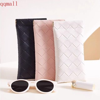 Qqmall เคสแว่นตากันแดด หนัง PU นิ่ม ปิดอัตโนมัติ สีพื้น สําหรับเก็บเครื่องประดับ