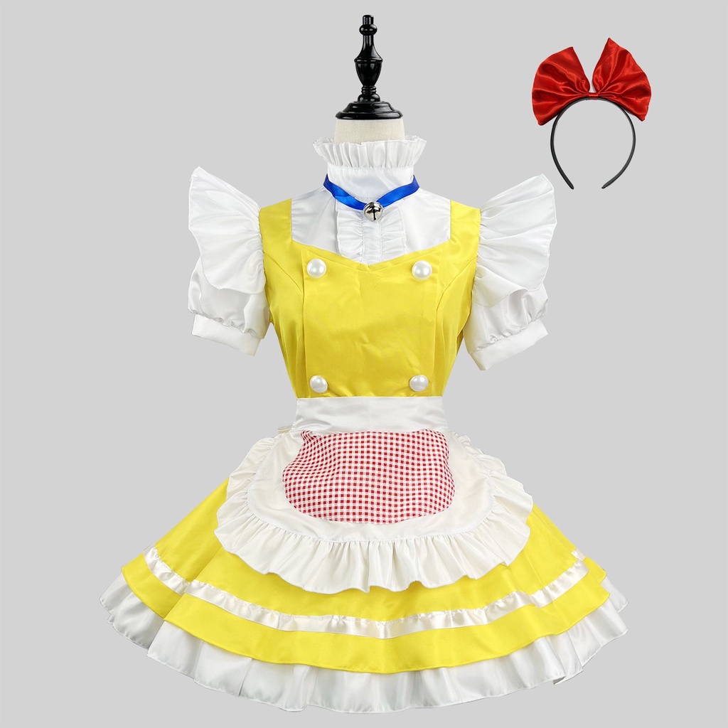 [สไตล์ใหม่] ชุดคอสเพลย์ โลลิต้า · Lotte Japan Doraemon · เครื่องแต่งกายอนิเมะ· น่ารัก cos ชุดแม่บ้าน แคทวูแมน