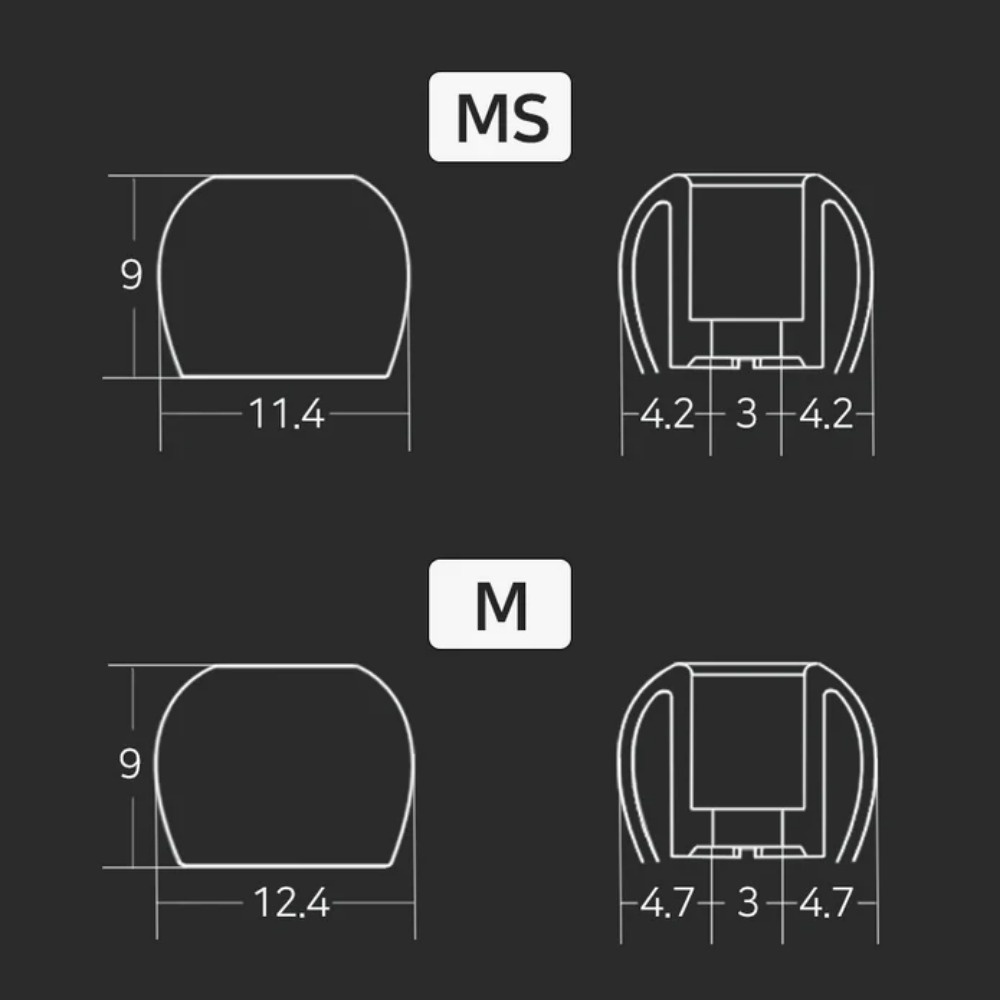 Divinus จุกหูฟังซิลิโคนกํามะหยี่ 4.0 มม. - 6 มม. หัวฉีด S M L (3 คู่) - รูปที่ 5