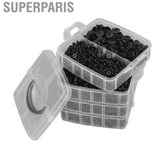 Superparis Push Retainer  5mm 6mm 6.8mm 8.5mm Firm Locking Practical Bumper  Widely Compatible 900 Pcs Set for Replacement