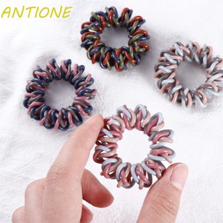 Antione ยางรัดผมหางม้า แบบยืดหยุ่น สีโมแรนดี้ เรียบง่าย เครื่องประดับ สําหรับผู้หญิง