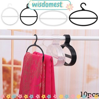 Wisdomest ที่แขวนผ้าพันคอ พลาสติก อเนกประสงค์ แบบพกพา 10 ชิ้น