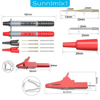 [Sunnimix1] ชุดคลิปตะขอทดสอบมัลติมิเตอร์ โพรบโวลต์มิเตอร์ 4 มม. สําหรับทดสอบไฟฟ้า