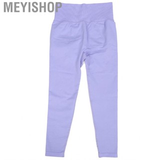 Meyishop Women Leggings Fitness Sport Purple Tummy Control High Waisted Quick Drying L Size for Workout Lady