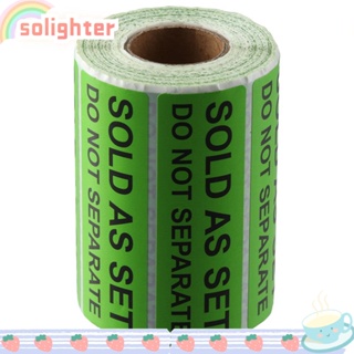 SOLIGHTER สติกเกอร์ฉลาก สีเขียวเรืองแสง มีกาวในตัว สําหรับแพกเกจจิ้งจก แพกเกจจิ้ง