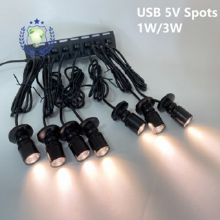 Etrnled โคมไฟสปอตไลท์ Led 1W 3W 5V ปรับได้ ขนาดเล็ก สําหรับตู้โชว์เครื่องประดับ เพดาน ตู้ไวน์